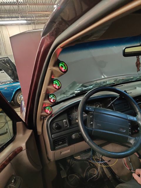 1996 Ford Bronco - 20200401 - Gauges are wired up and operable as far as we are able to test without being able to start the engine yet. Gauges even dim when…