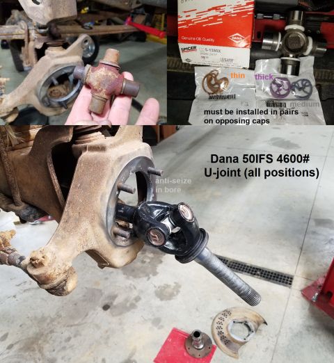 1997 Ford F-250 - This destroyed U-joint wasn't causing any problems (even in 4WD), but it needed to be replaced with this Spicer Life 1350X . IF THE IMAGE I…