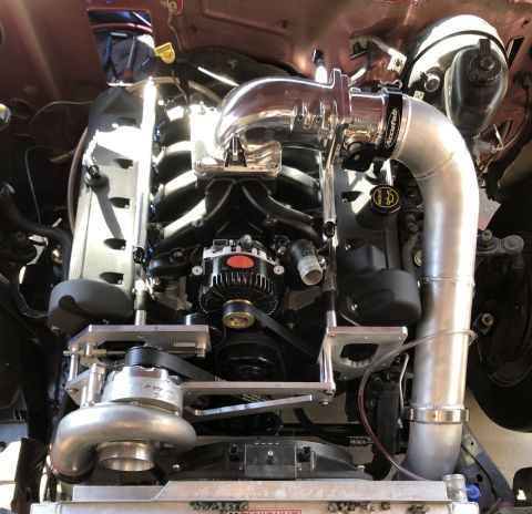1992 Ford Crown Victoria - Custom engine bay a turbocharger and polished intake system.