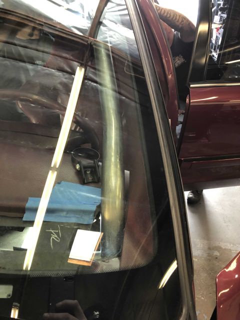1992 Ford Crown Victoria - Interior view of a car undergoing work, with visible dashboard and door panel details.