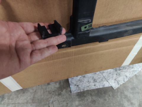 1996 Ford Bronco - 20200403 - This is the piece needing trimmed off to clear the intercooler. It resides on the backside of this intersection on the subframe,…