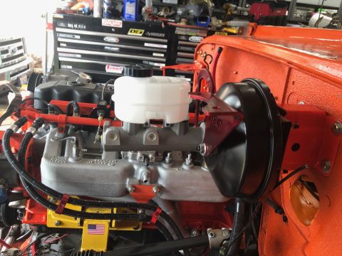 1992 Jeep Wrangler - Engine assembly in a Jeep, likely undergoing reassembly or modification.