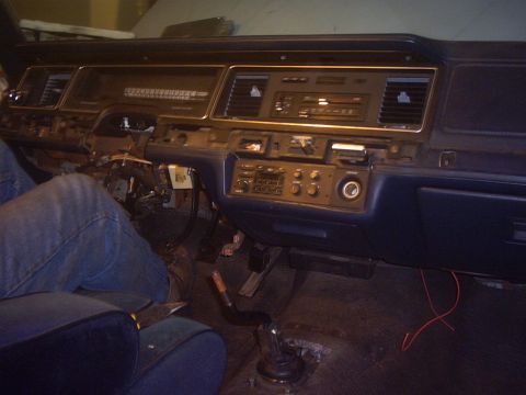 1991 Ford LTD Crown Victoria - Interior view of a 1991 Ford Crown Victoria dashboard, showing the center console and instrument panel.