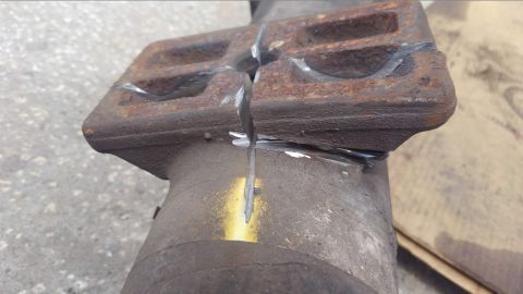 1996 Ford Bronco - cut the weld best you can without cutting into the tube. just need to weaken it enoguh