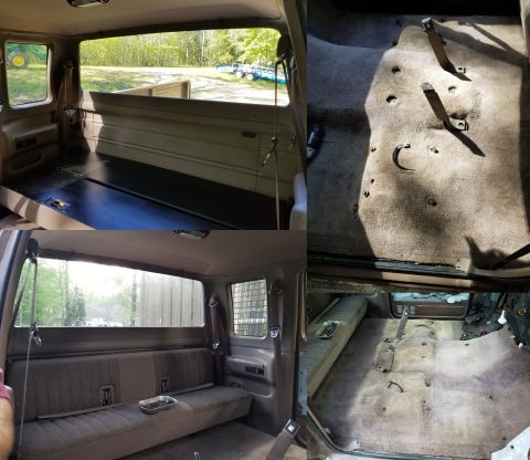 1993 Ford F-250 - The carpet & rear seat are back in. IF THE IMAGE IS TOO SMALL, click it.