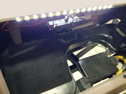 1993 Ford F-250 - I converted the glove box bulb to this LED strip.