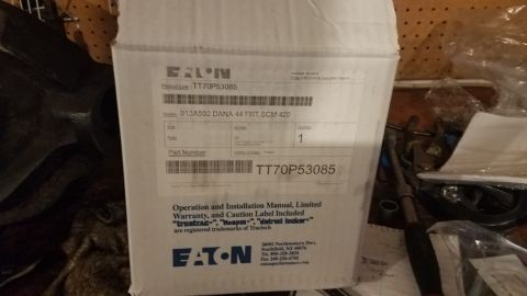1985 Ford Bronco - A white cardboard box with "EATON" branding and product information is shown. The box contains what appears to be a vehicle part, possibly…