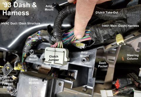 1983 Ford Bronco - Clutch Pedal Position (CPP) Switch Jumper & other '92-96 dash features IF THE IMAGE IS TOO SMALL, click it. Although not shown in the EVTM'…