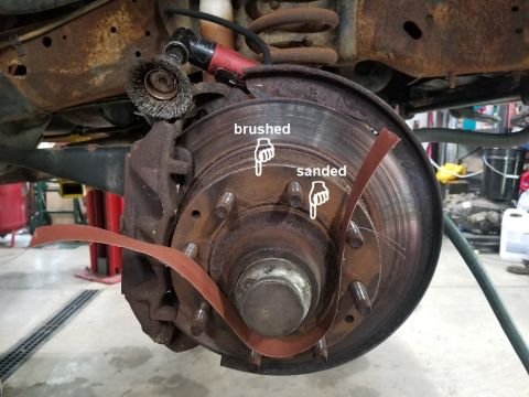 1993 Ford F-250 - The wheel mounting surfaces (including on the wheels themselves) need to be cleaned every time a wheel is removed.
