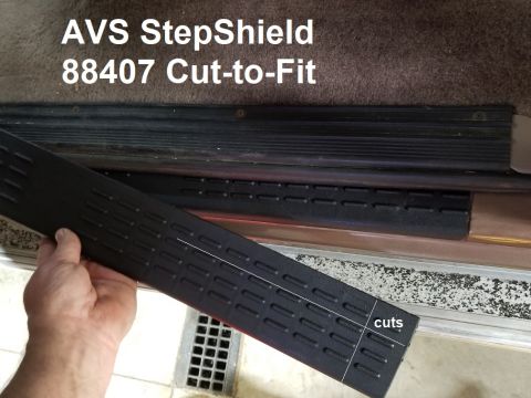 1993 Ford F-250 - StepShields (88407) protect the paint on the thresholds. I use tin snips to cut them.