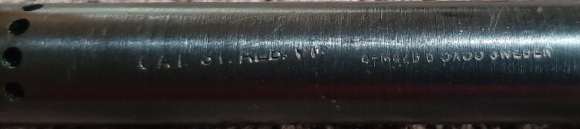 Engraved text on a dark metallic cylinder: "C.A.I. ST. A. VT." and "4-MAG-6 OROV SWEDEN".