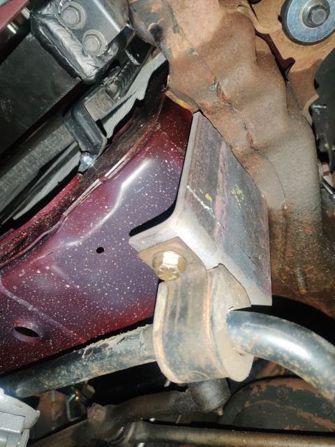 1996 Ford Bronco - 20200515 - Sway bar mounts are getting extended to clear the diesel core support.
