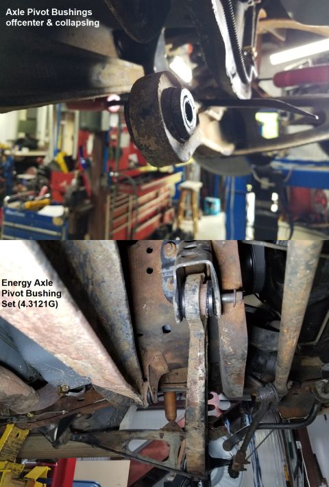 1993 Ford F-250 - While waiting for the Motorcraft BRR211 hub-rotors to arrive, I changed the axle pivot bushings to Energy 4.3121G . With the suspension at…