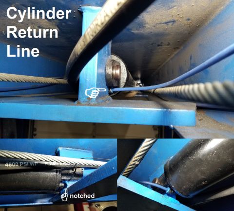 2004 Land Rover Land Rover - To stop the cylinder dumping the fluid that leaks by the piston onto the floor when the lift is fully raised, I added a fitting & a return…