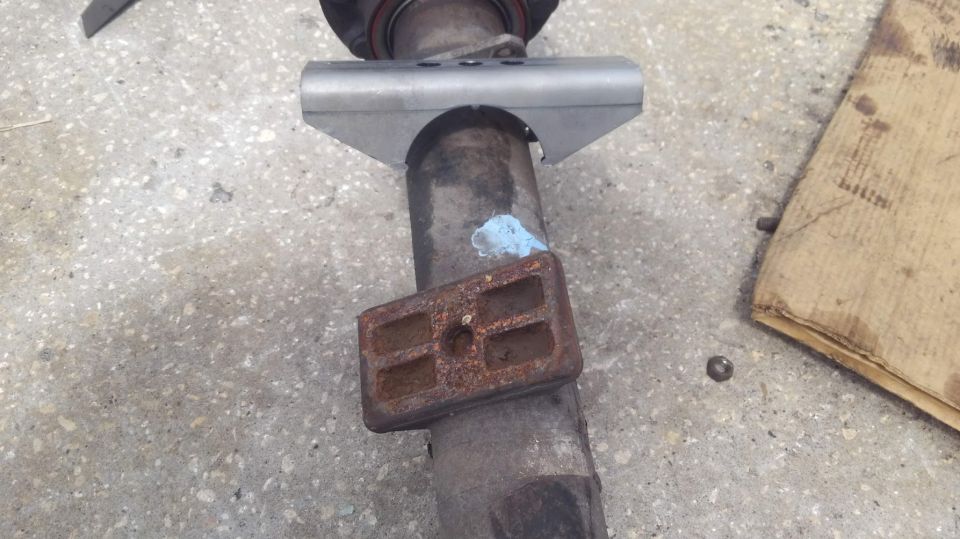 i decided to replace the leaf spring perches with a pair from Ruffstuff. that way i can set the pinion angle exactly where i need it as well as being more resistant to axlewrap