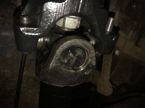 1980 Ford Bronco - Driveshaft U-joint detail, likely from a truck or SUV.