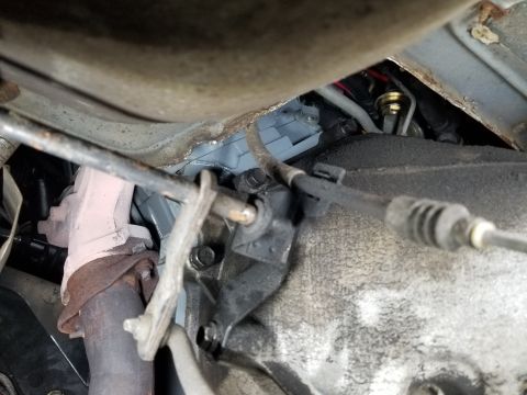 1989 Ford Bronco - The Left side of the engine looks dry. IF THE IMAGE IS TOO SMALL, click it.