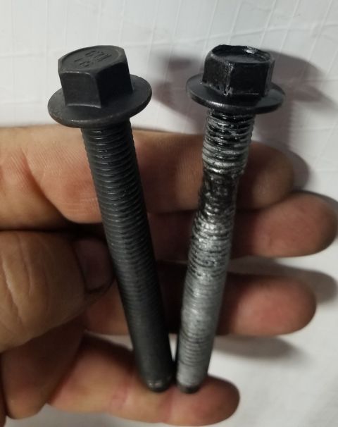 1989 Ford Bronco - The old bolt doesn't have enough thread left to tighten down on the poly bushings, but I have a new replacement for $15. All the mounts hav…