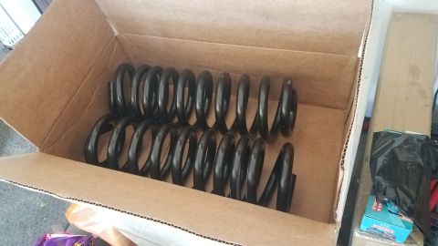 1985 Ford Bronco - New coil springs are shown inside their shipping box.