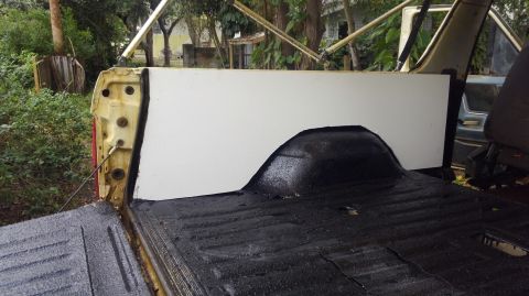 1988 Ford Bronco - took out the old plastic factory panels that were flopping around. made some out of PVC board.