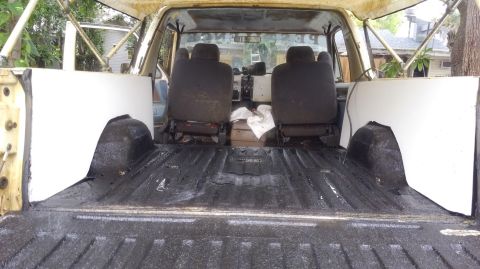 1988 Ford Bronco - PVC board rear panels. plan on adding grab handles and possibly lights. they are currently not mounted