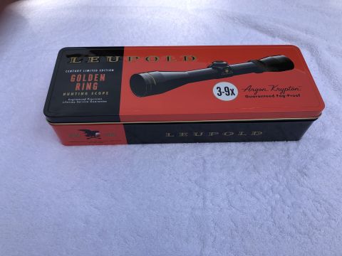 1995 Mercury Grand Marquis - This tin case displays a Leupold Golden Ring hunting scope and its specifications.