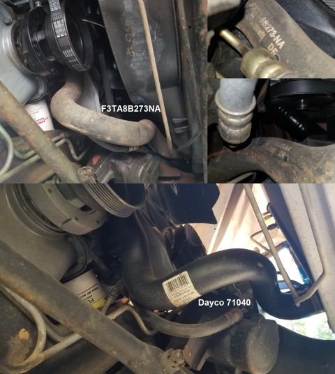 1983 Ford Bronco - V8 Lower Radiator Hose w/o Oil Cooler F3TA8B237NA Dayco 71740 or Dayco 71040 , Gates 21216 [url=https://www.supermotors.net/registry/media/…