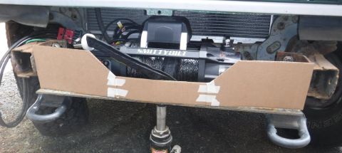 1992 Ford Bronco - Front face mockup added to the winch test fit.