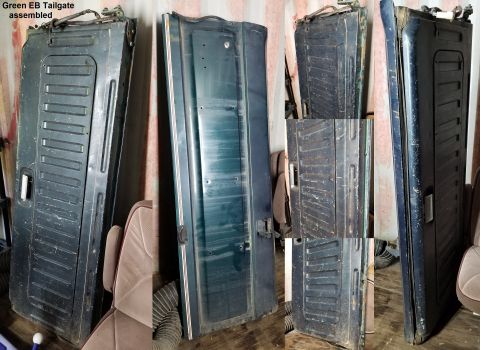 1983 Ford Bronco - Junkyard green EB Bronco tailgate. (I have another that's virtually identical) IF THE IMAGE IS TOO SMALL, click it. This is now stripped to…