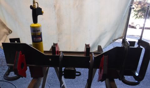 1992 Ford Bronco - The torch didn't heat the main plate up enough to remain flat once cooled and the clamps removed, so I cut the front face and used it to pu…