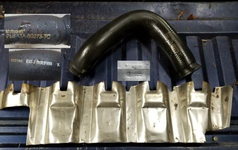 1995 Ford F-150 - The original lower radiator hose was made on 12/21/94 and is still serviceable. It had swollen by absorbing various engine fluids (mainly m…