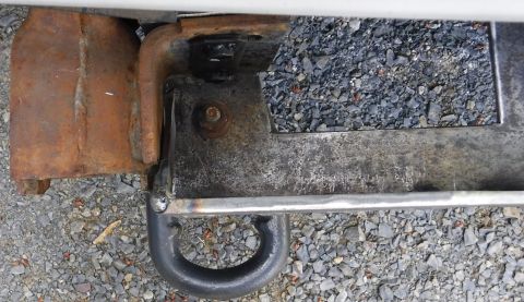 1992 Ford Bronco - Opted to shave the face plate supports to clear the bumper mount brackets.