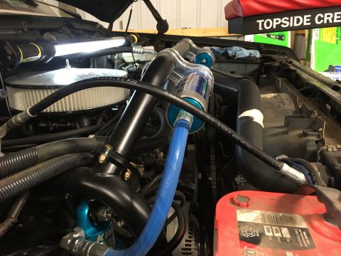 1987 Ford Bronco - Mounted the front shock reservoirs