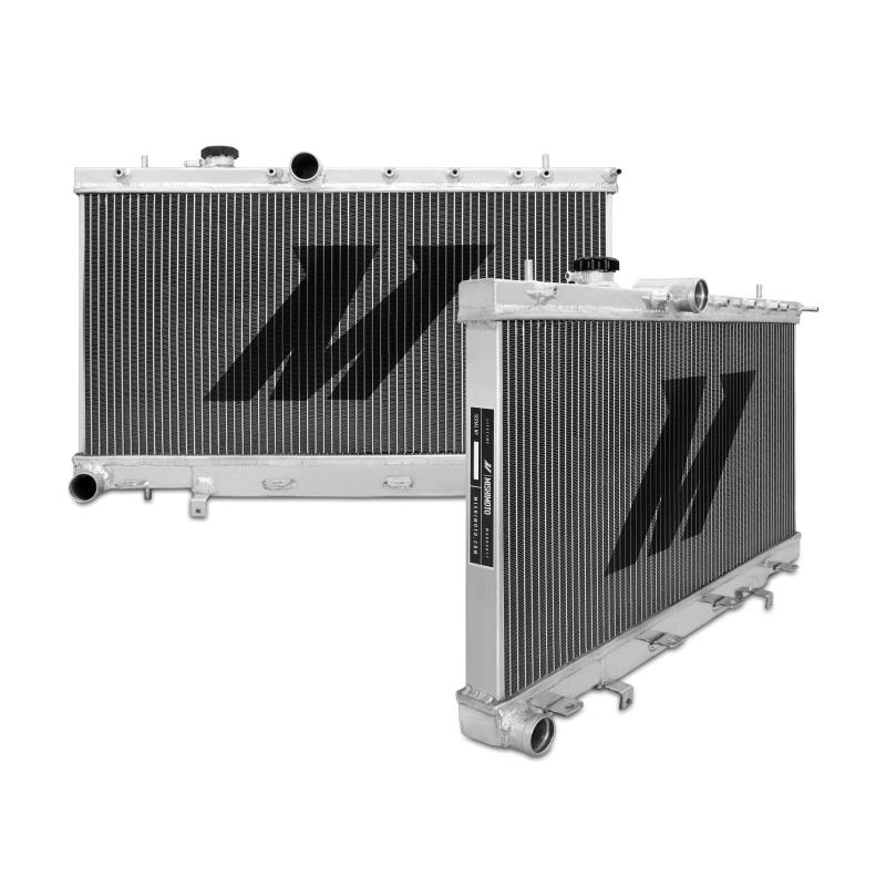 Two silver Mishimoto radiators