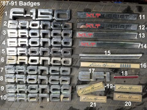 1983 Ford Bronco - '87-91 Fender Badges SOLD 15 & 16