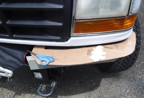 1992 Ford Bronco - Bumper wing, stock profile.