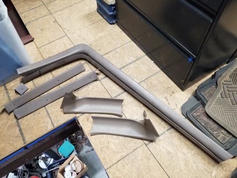 1983 Ford Bronco - '92-96 Bronco Mocha Camper Trim Set (7 pieces) Ships as 64x25x6" @ 11lbs. Mocha pushpins are NOT included, but C-pillar trim retainers…