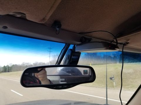 1983 Ford Bronco - I haven't permanently routed the dash cam wire because I'm not sure this is the camera I'll keep in this truck yet.