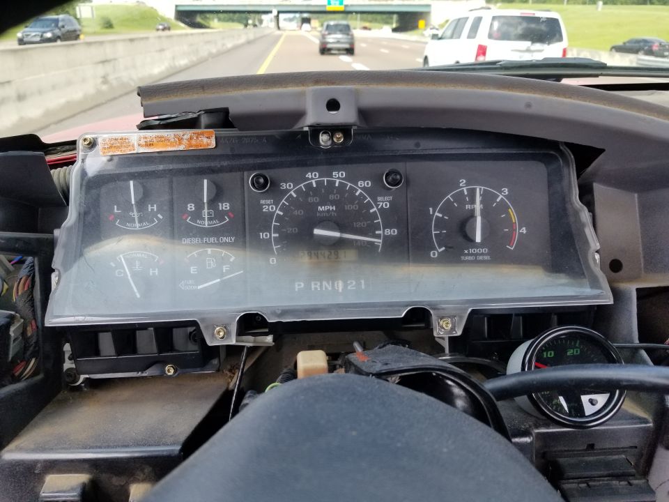 The dash was badly cracked when I bought it, and I've been ripping pieces off randomly for amusement. But I want to mount the TPMS display, USB power sockets, charging cradle, touchscreen radio, and finish the wiring mods. So finding a replacement dash has moved up on the list of things to do.