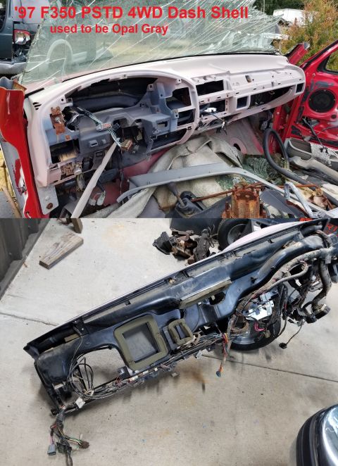 1997 Ford F-250 - I found this beauty in a JY about an hour away for $50, and it's a '97 7.3L with factory RKE, so I might use this harness.