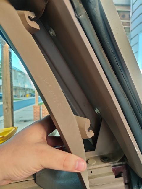 1996 Ford Bronco - 20200715 - The next piece I removed was this trim piece at the back of the hard top running vertically behind the side windows. This just n…