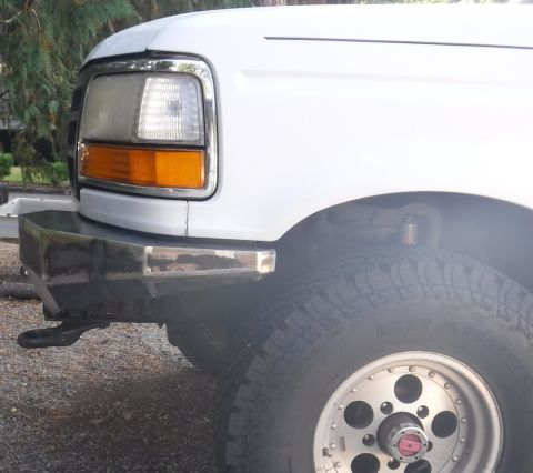 1992 Ford Bronco - First bumper wing completed; test fit is close but needs a bit of fine tuning at the wheel well.