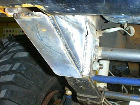 1995 Ford Bronco - I decided to box up the front spring hangers for added support and shear strength.