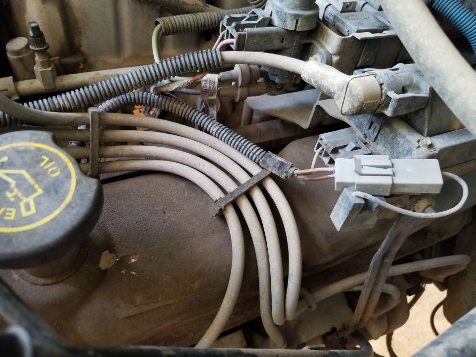Engine code label is too dirty to read; almost too much to see. After rinsing the dirt off, the printing is gone.