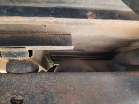 1996 Ford Bronco - Left 4th body mount upper shell is also severely rusted.