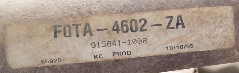 1996 Ford Bronco - Rear d'shaft label