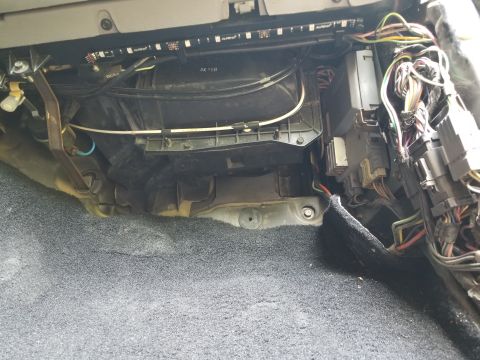 1996 Ford Bronco - The courtesy LED strip doesn't seem to work. I can't see any wires connected to it. Remove abandoned wiring & repair damage: $60/hr clock t…