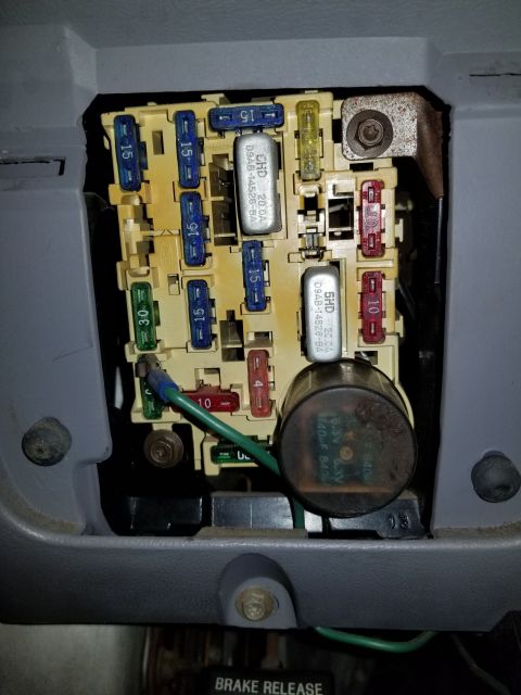 1996 Ford Bronco - The green wire & switch for the (missing) KC lights have been removed. Some of the fuses were the wrong size, but I've replaced those. The…