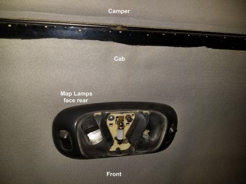 1996 Ford Bronco - No wonder the dome didn't work. I spun it & washed the lens. $0 DONE The dome bulb is a milky LED, but the map bulbs are still incandescent…