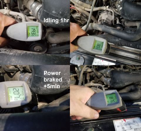 1996 Ford Bronco - After a long idle, the engine hadn't reached operating temperature. So I power-braked it, but the thermostat still didn't appear to open. I…